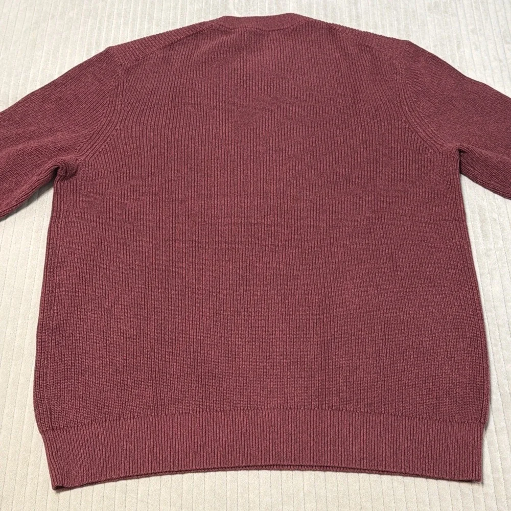 Untuckit Seaver Knit Sweater Men's Pullover Red Size Large Golf